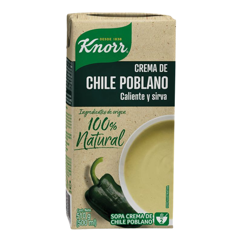 Knorr crema de chile poblano profeco soluciones inteligentes